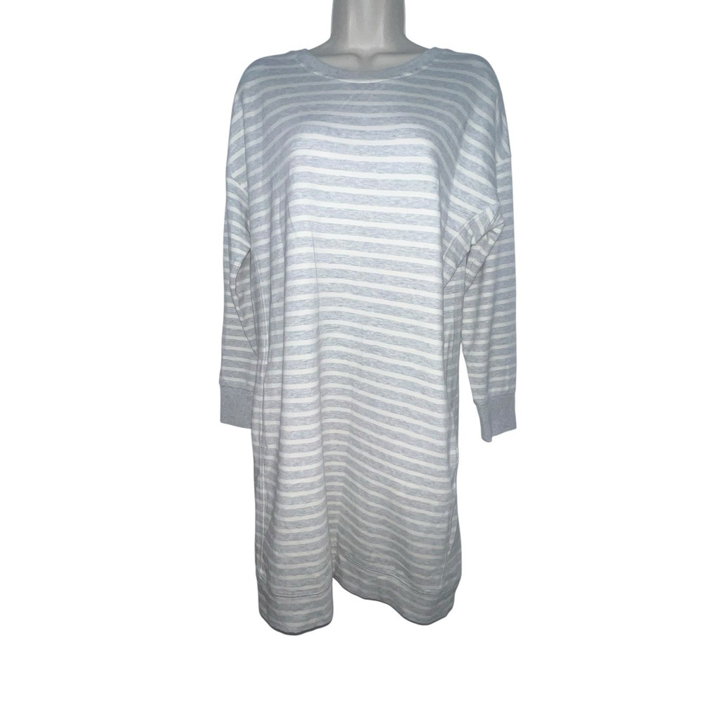 Vineyard Vines Striped Dress Crew Neck Cotton Modal Pullover Medium Pockets Knit